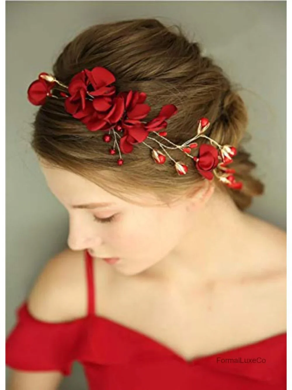 Bridal Crystal Headband Hair Vine Pearl Rhinestone Alloy Hair Accessory